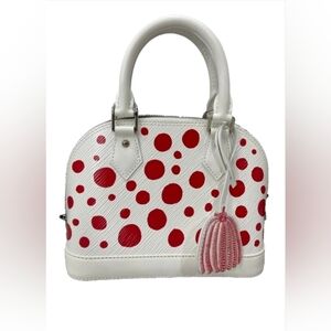 Louis Vuitton x YK White/Red Epi Alma BB
